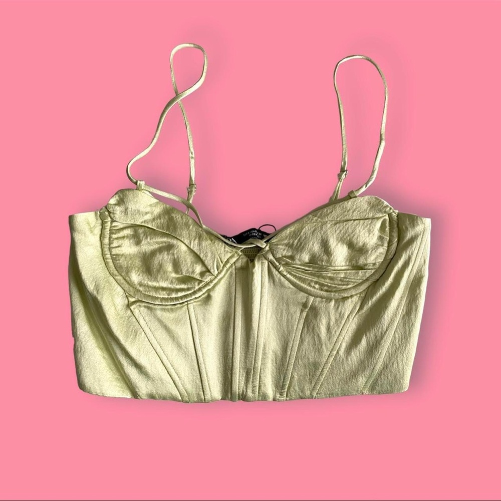 Zara Satin effect corset top